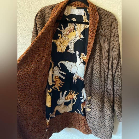 Vintage Animal Print Blazer - Picture 6 of 7
